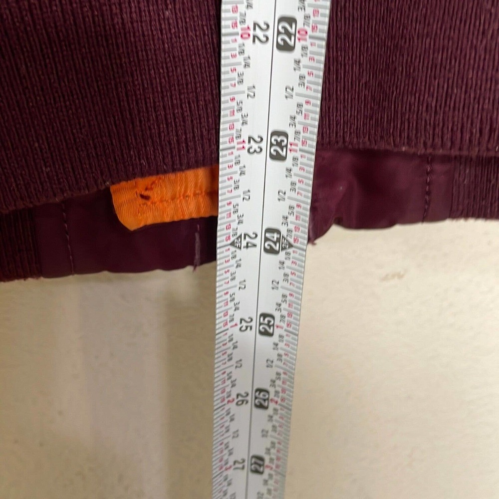 Alpha Industries M Mens Maroon Orange Full Zip Pockets Reversible Bomber Jacket - Picture 8 of 10